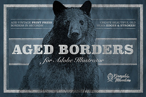 Aged Borders For Adobe Illustrator