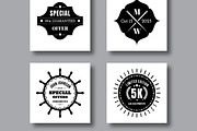 Vintage Logos And Badges Design, a Stationery Template by MightyDesign (Thumbnail 3 of 6)