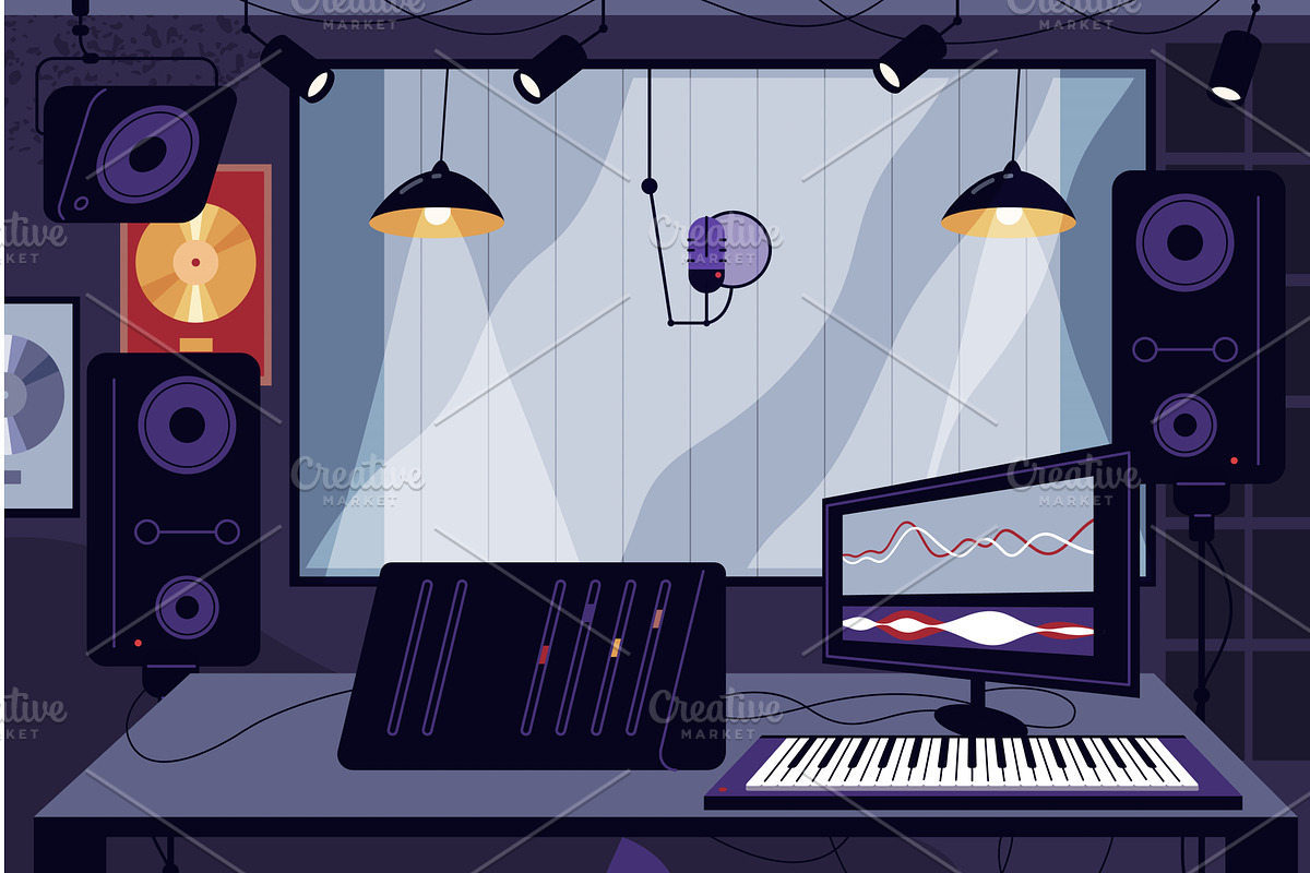 Recording studio or music record, an Object Illustration by Elegant Solution