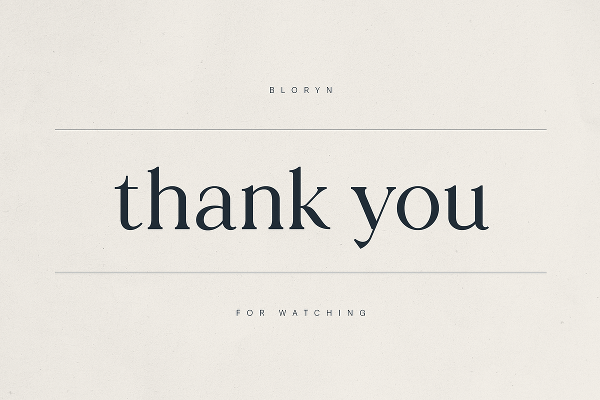 Bloryn — Elegant Serif Font, a Serif Font by Only Fonts (Photo 11 of 11)