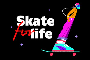 Neon Skaters Set