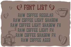 Handcrafted Font Raw Coffee