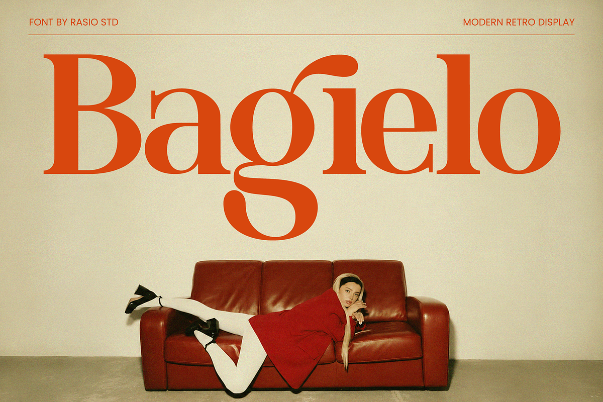 Bagielo Modern Retro Display Font, a Serif Font by Rasio Studio (Photo 1 of 10)