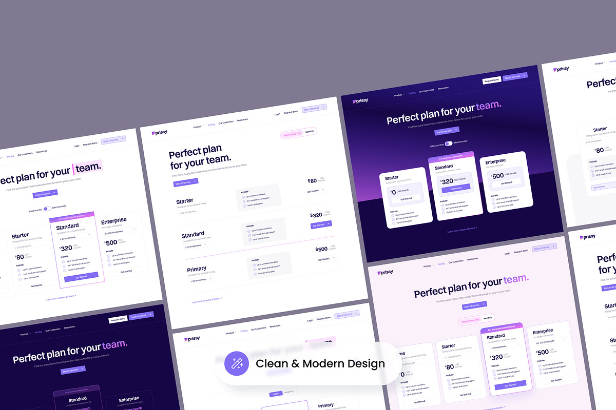 Prissy - Pricing Table Plan, an UI Kit Template by SLAB! Design (Photo 4 of 4)