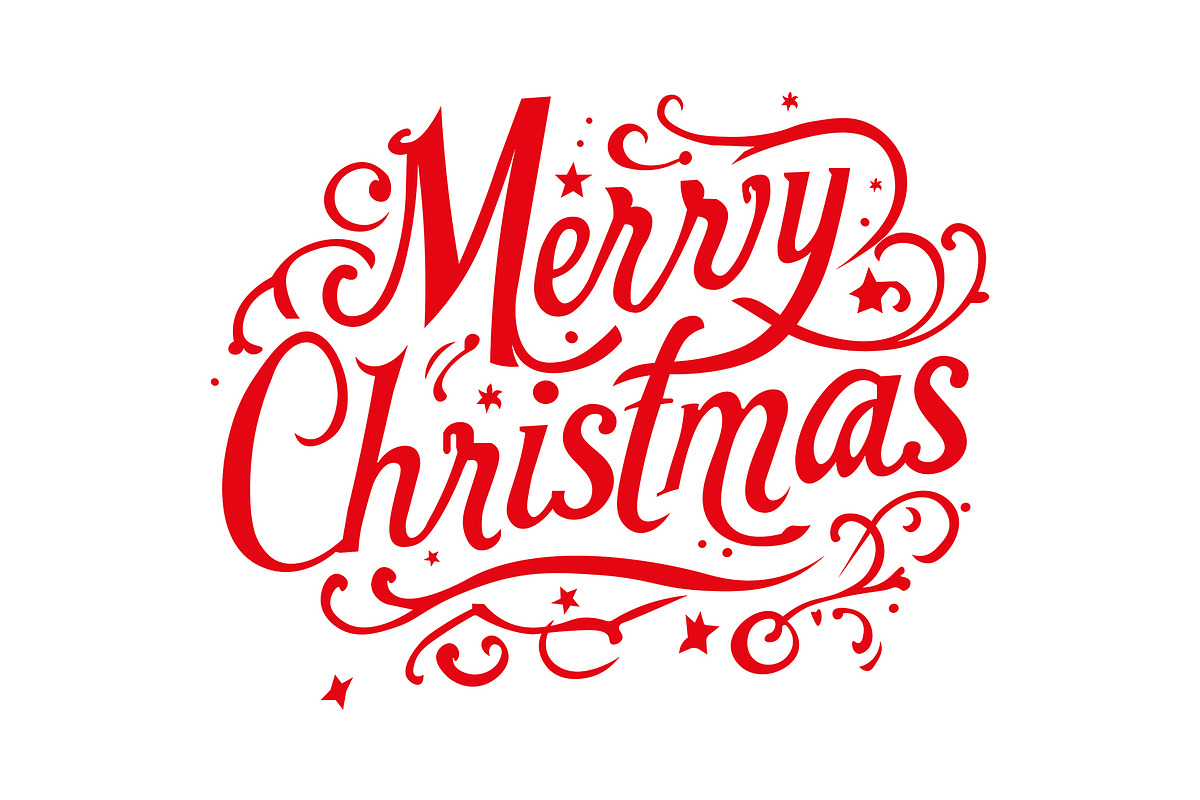 Merry Christmas hand lettering, an Illustration by Triple M Graphics (Photo 3 of 5)