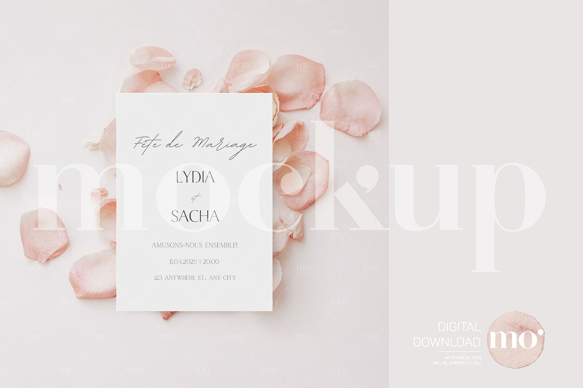 Romantic Rose 5x7 Card Mockup, a Product Mockup by MoMockups (Photo 1 of 4)