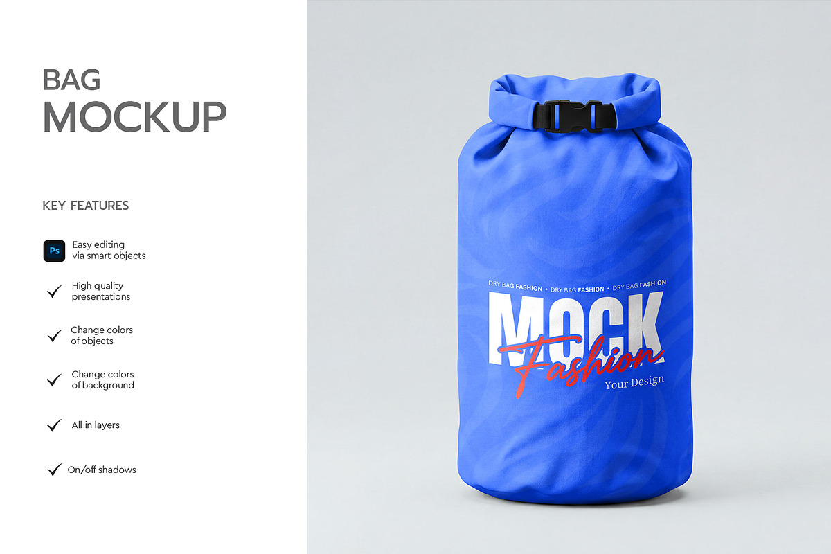 Dry Bag Mockup Template, an Advertising Mockup by graphypix (Photo 2 of 4)
