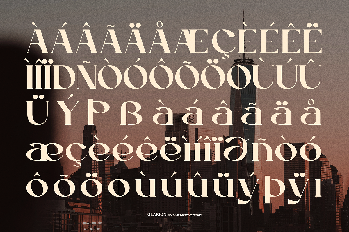 Glakion | Modern Display Serif, a Serif Font by gracetype_studio (Photo 13 of 14)