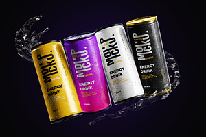 Energy Drink Can Mockup, a Packaging Mockup by Artnivora.Std
