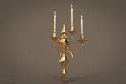 Vintage chandelier, a Light 3D Model by Snji | 3D Models (Thumbnail 4 of 8)