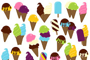 Ice Cream Vectors and Clipart, an Illustration by PinkPueblo (Thumbnail 1 of 2)
