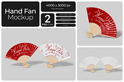 Hand Fan Mockup, a Merchandise Mockup by Bartama Graphic (Thumbnail 1 of 4)