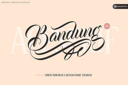 Bandung PRO - Luxury Wedding Font, a Script Font by dexsarharryfonts