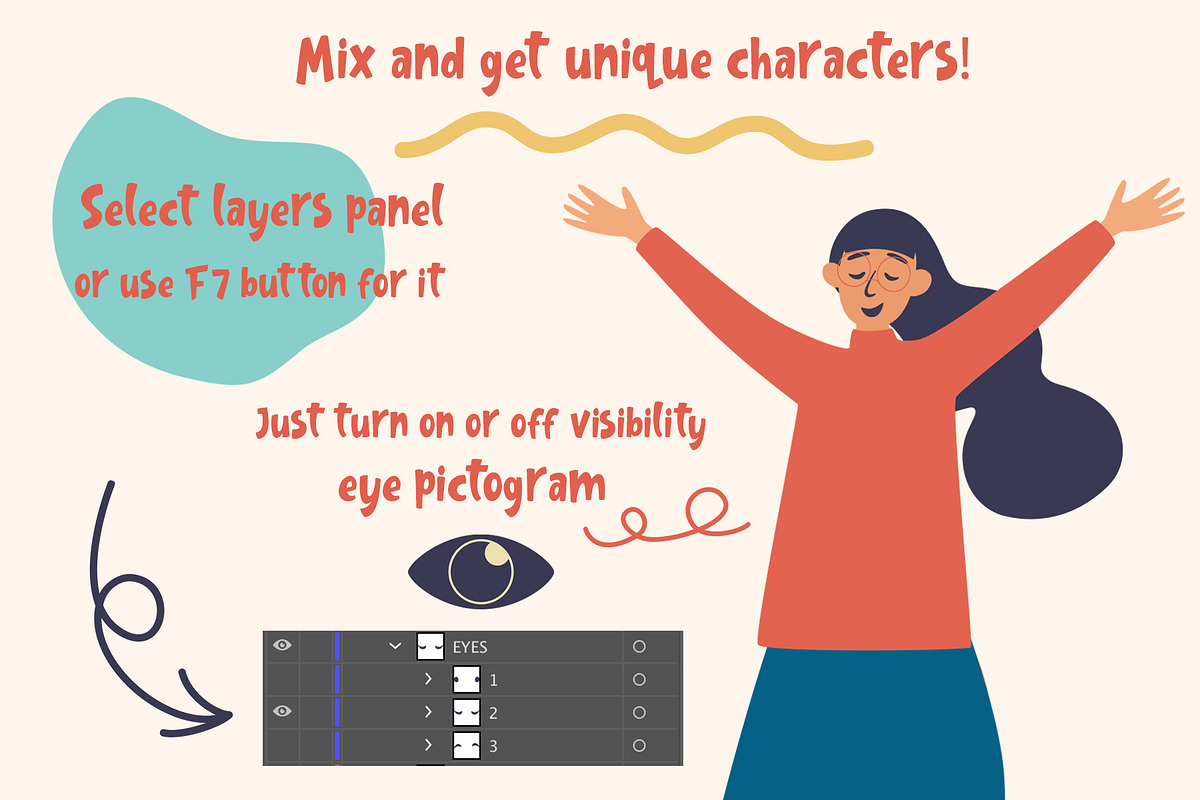 Generator characters of people, an Object Graphic by PawLoveArt (Photo 3 of 10)