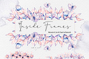 Inside Watercolor Floral Clipart, a Decorative Illustration by BalanceUA (Thumbnail 4 of 19)