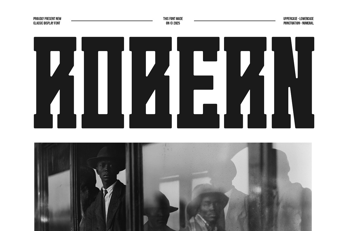 Robern || Modern Tall Condensed Seri, a Slab Serif Font by Ermedia Studio (Photo 1 of 10)