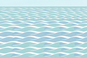 Lone surfer overlooking ocean, a Decorative Illustration by Virgo Studio