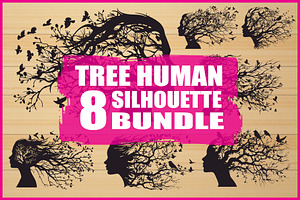 Creative Nature Face Bundle, an Illustration by hafijul