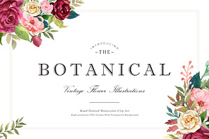 Watercolor Flower Clipart, an Illustration by Pixavics