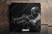 Louis Armstrong Playing Trumpet Jazz, a Background Graphic by LaseredNinja (Thumbnail 3 of 7)