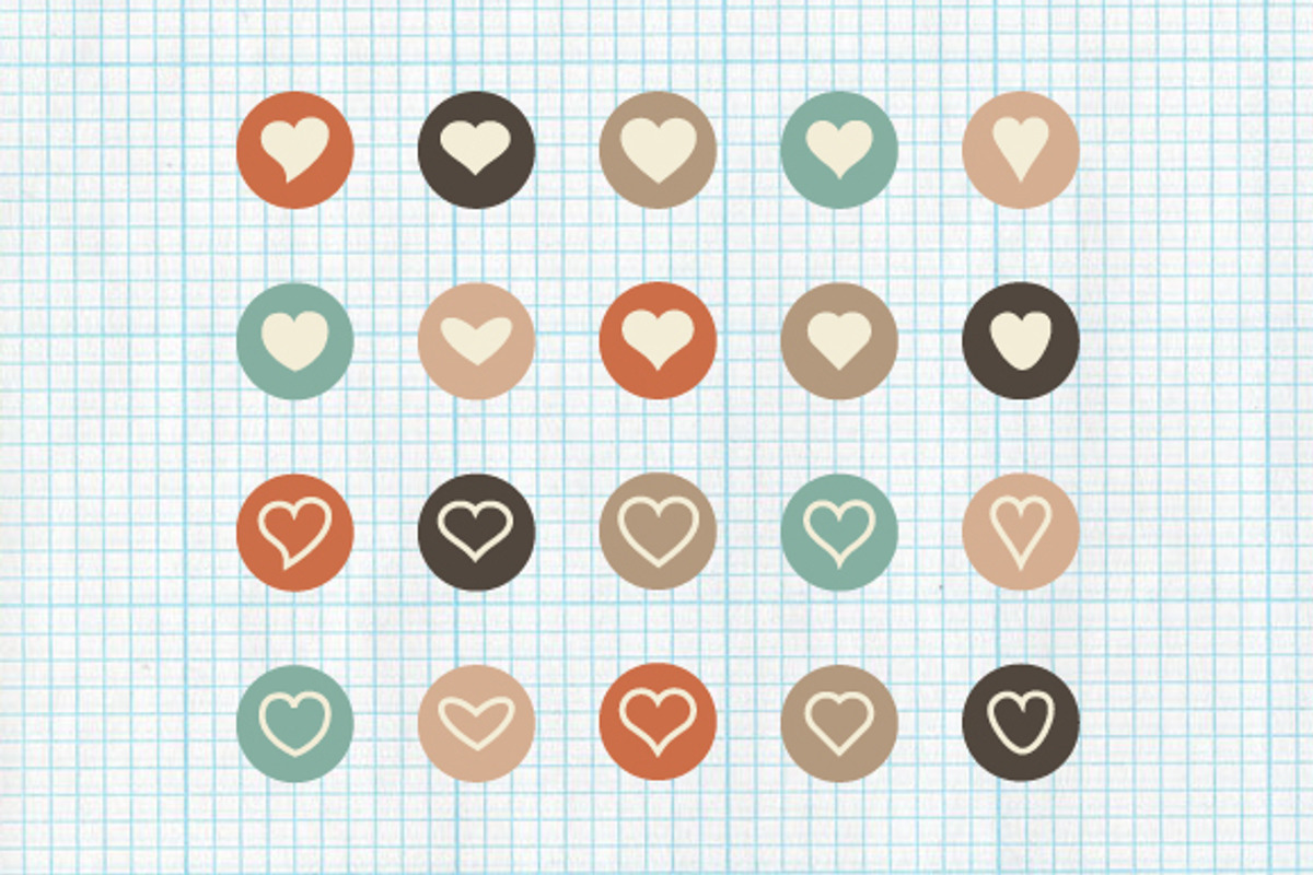 Flat Heart Icons, an Illustration by Design Shop (Photo 1 of 2)