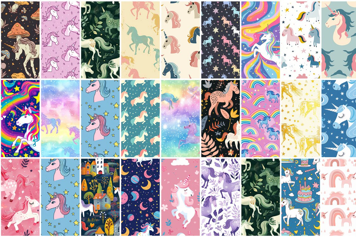 70 Unicorn Seamless Patterns, a Pattern Graphic by mkStudioLab (Photo 3 of 3)