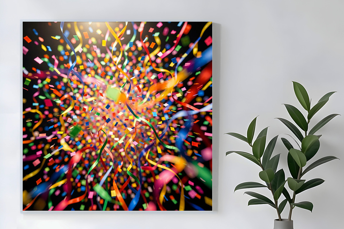 Confetti and Streamers Party Pop, an Object Illustration by Sharon Schwalbe (Photo 3 of 4)