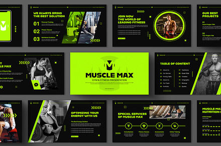 Gym & Fitness Presentation Template, a Presentation Template by Mighty-Slide
