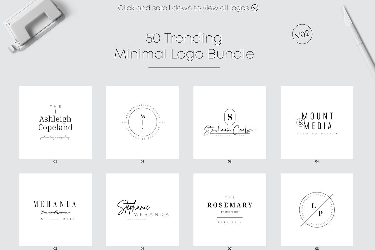 200 Trending Minimal Logo Bundle, a Branding & Logo Template by XpertgraphicD (Photo 18 of 52)