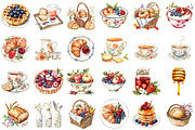 Cottagecore Breakfast Clipart Set, an Illustration by designcity5 (Thumbnail 2 of 5)