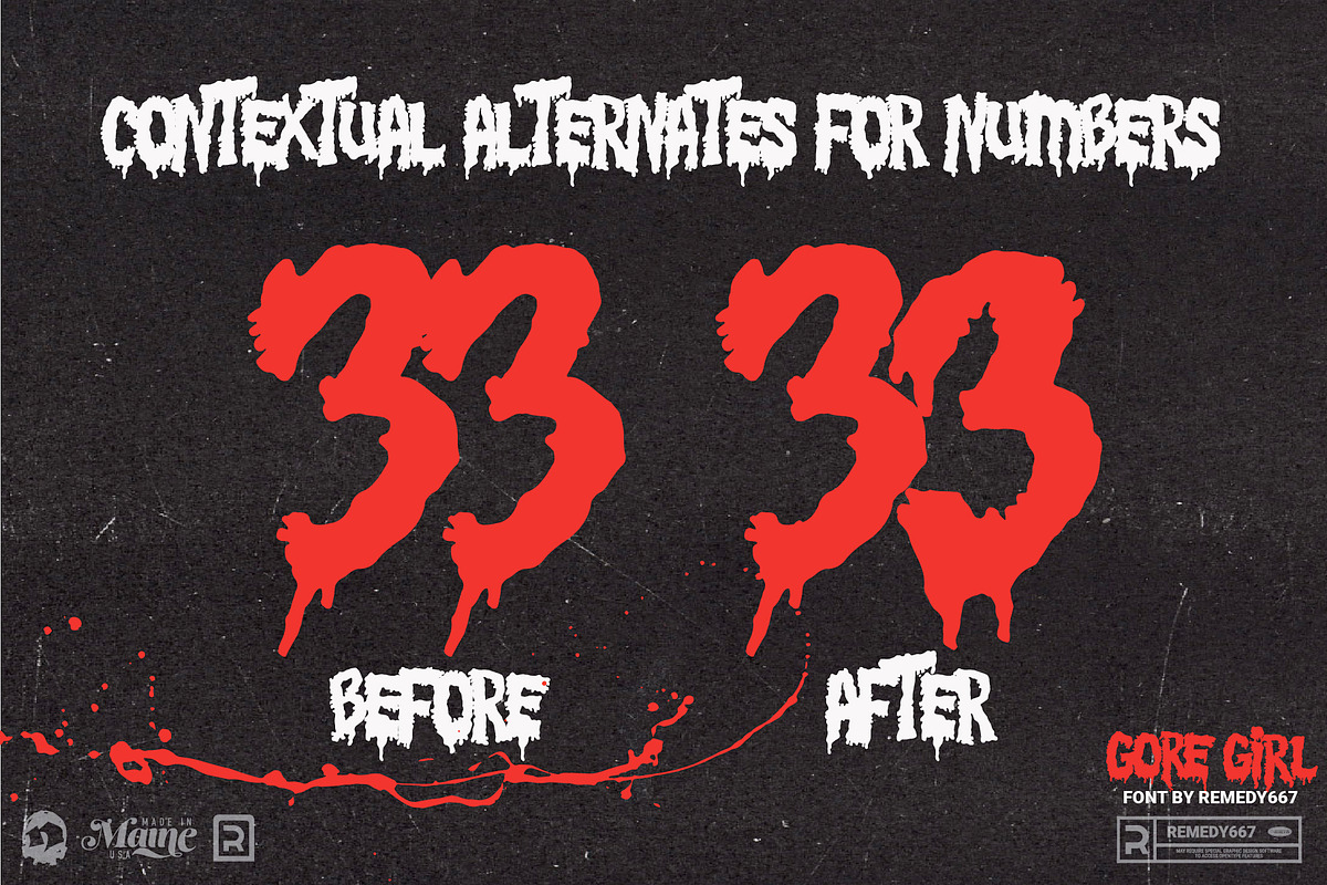 Gore Girl - 90s Teen Horror Font, a Font by Remedy667 (Photo 6 of 7)