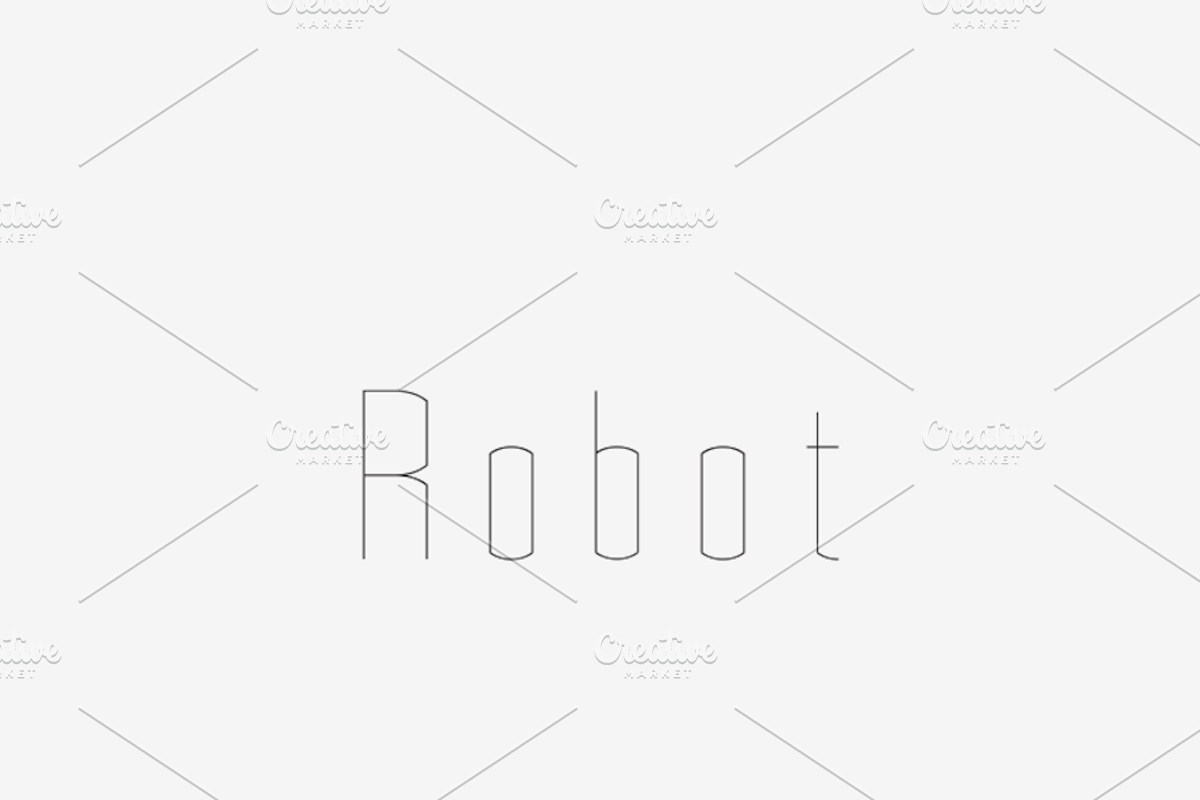 Robot - Laser, Craft Cutter Font