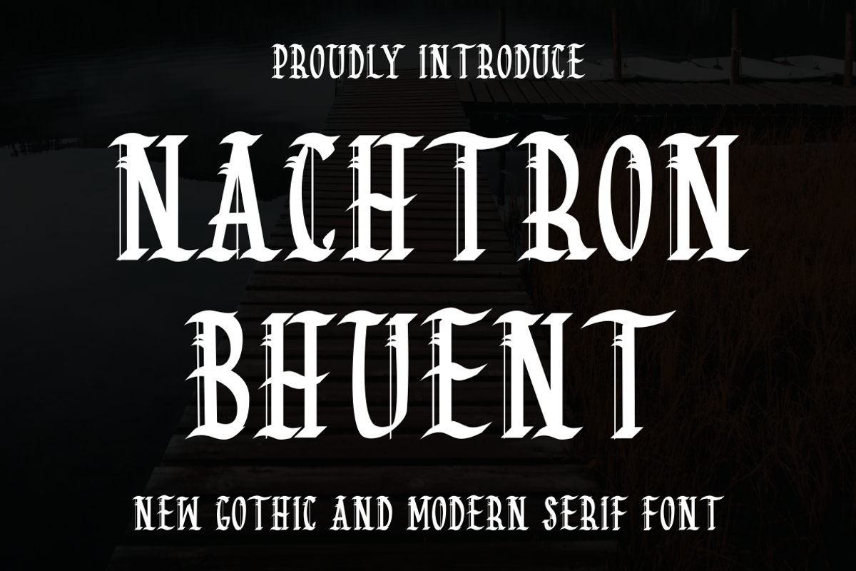 NACHTRON BHUENT, a Blackletter Font by Van Design Studio (Photo 1 of 5)