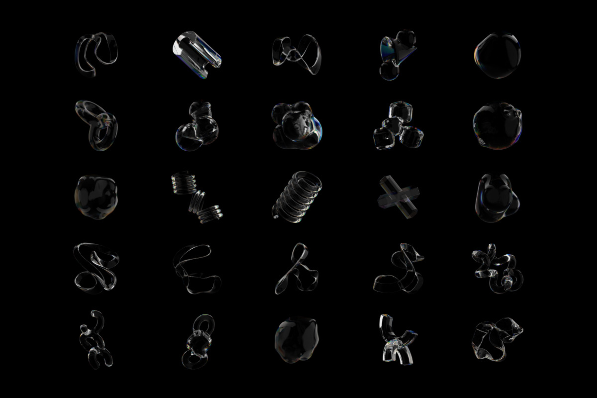 Dispersion 3D Glass Shapes Pack, an Object Graphic by Illustrava (Photo 2 of 7)