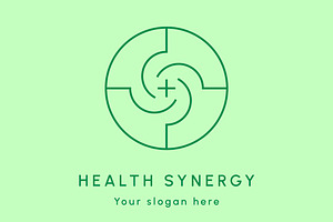 Plus Health Swirl Logo Design Icon, a Branding & Logo Template by Morvana Crew