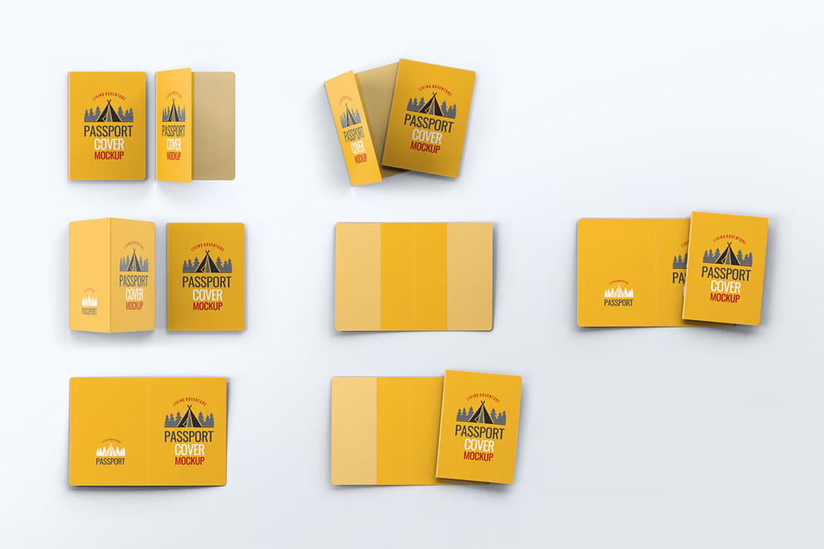 Passport Cover Mockup, an Advertising Mockup by Hubzway (Photo 1 of 6)