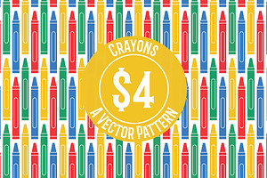Crayon Seamless Vector Pattern