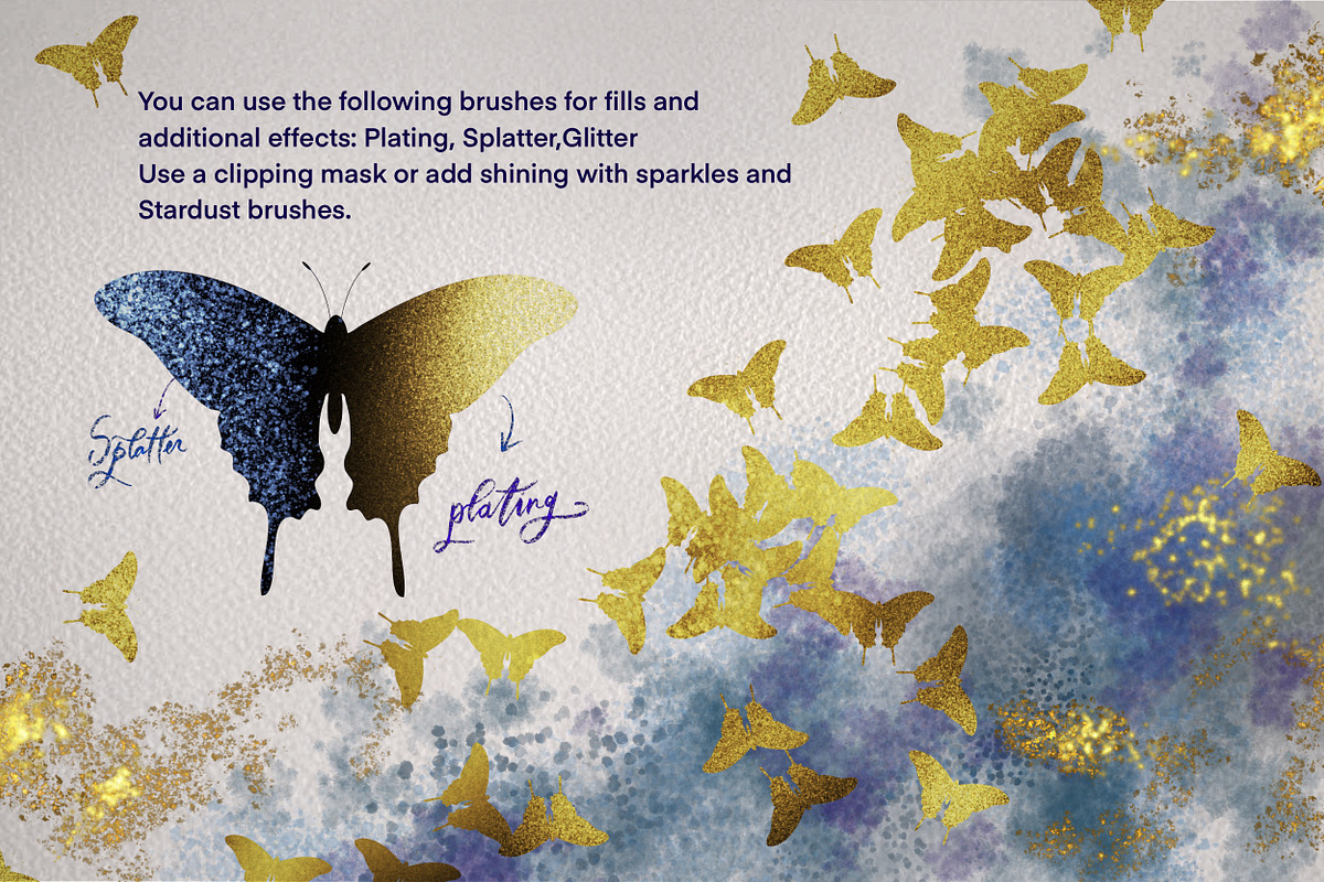 Pure Gold Procreate Brushset, a Brush Add-On by Letter Elfa Studio (Photo 7 of 12)