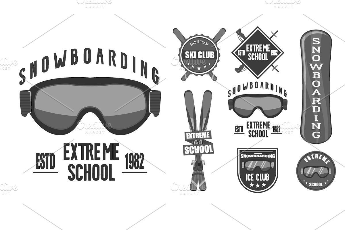 Ski Winter Sports Logo, an Illustration by Iryna Danyliuk (Photo 3 of 8)