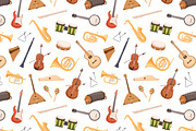 Musical instruments seamless pattern, a Pattern Graphic by Good Studio (Thumbnail 2 of 4)