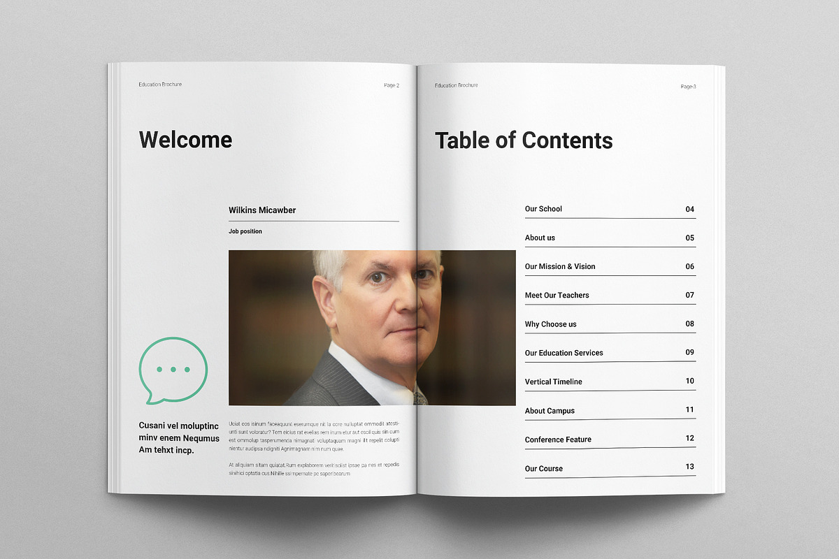 Education Brochure Template, a Brochure Template by E-Type (Photo 2 of 7)