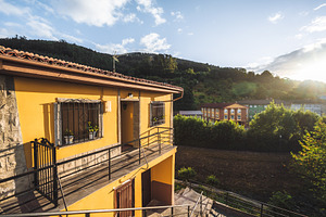 Colorful house in Asturias village, an Architecture Photo by SkyNext