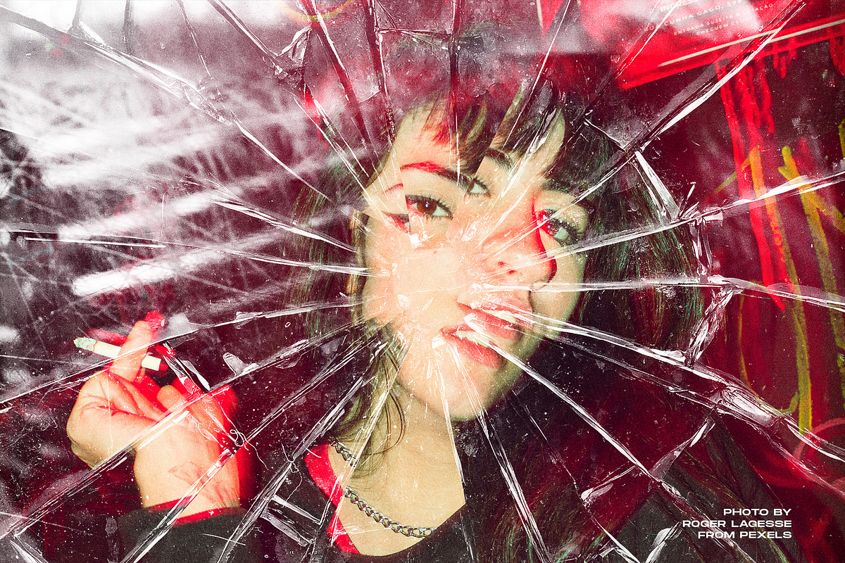 Broken Glass textures + brushes, a Texture Graphic by Visual Fear (Photo 5 of 11)