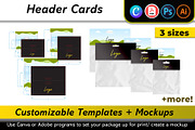 Header Cards Mockup + Template, a Packaging Mockup by Korner (Thumbnail 1 of 11)