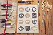 1207 Vintage Badge & Objects, a Branding & Logo Template by Toonsteb (Thumbnail 19 of 24)