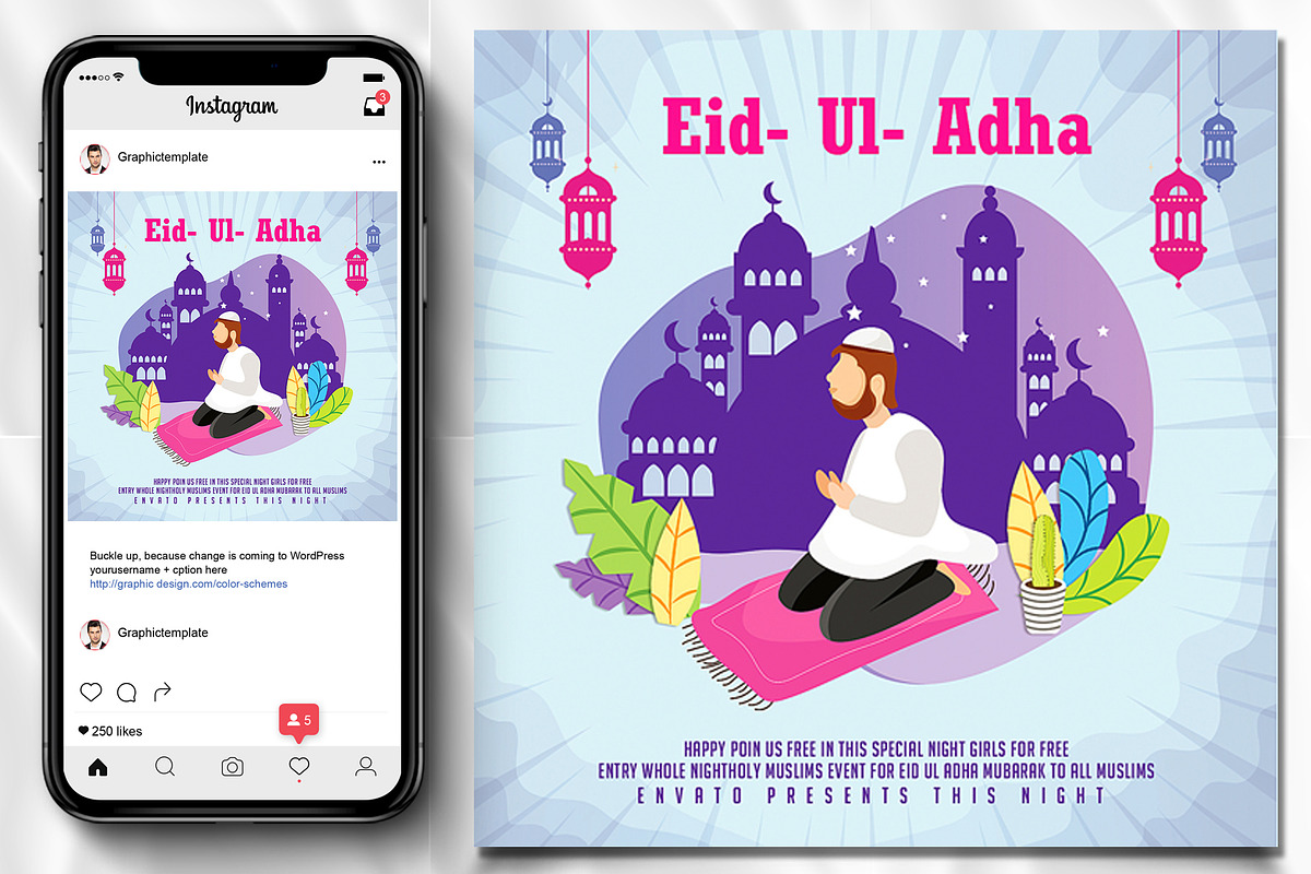 Eid Mubarak Flyer Template, a Flyer Template by Business Flyers
