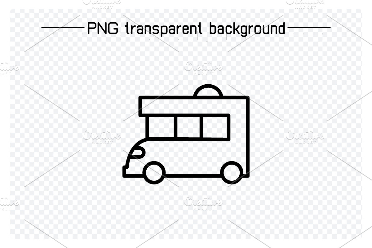 Car, Motorhome, Van and Truck Icons, an Outline Icon by Designfour (Photo 2 of 7)