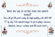 91 Art for 4th of July Decor Bundle, an Animal Illustration by Art Paradise Studios (Thumbnail 2 of 2)