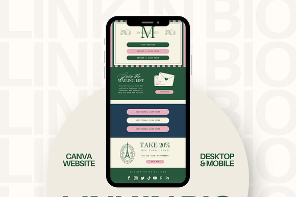 Canva Link in Bio Template preview 6
