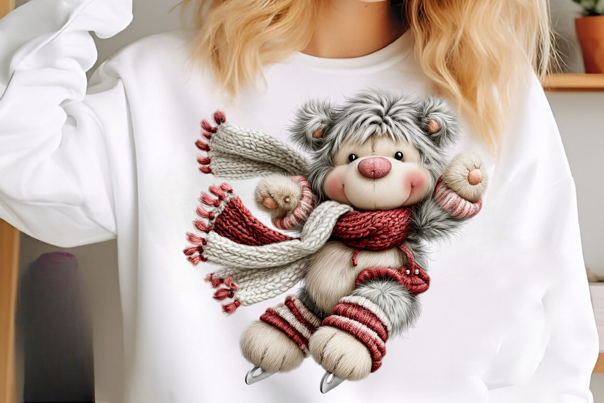Christmas Teddy Bear Clipart, a Transportation Illustration by SinaCreation (Photo 8 of 9)